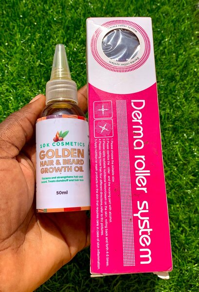 Massive Hair and Beard Growth Oil and Derma Roller Combo