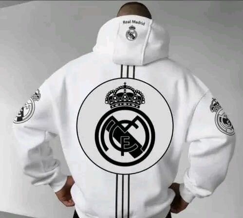 Sweat à capuche Real Madrid blanc