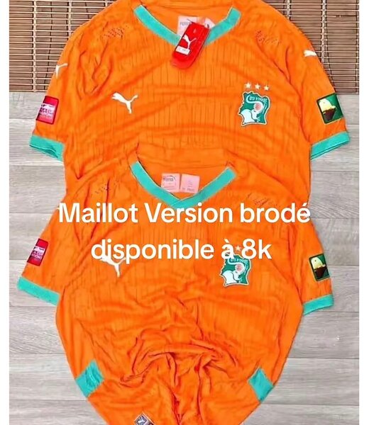 Maillot de Côte d'Ivoire brodé