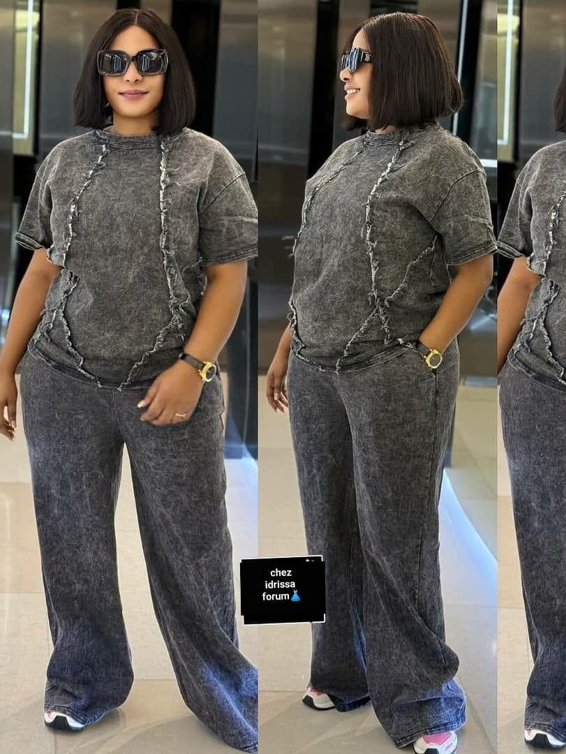 Ensemble décontracté denim chic