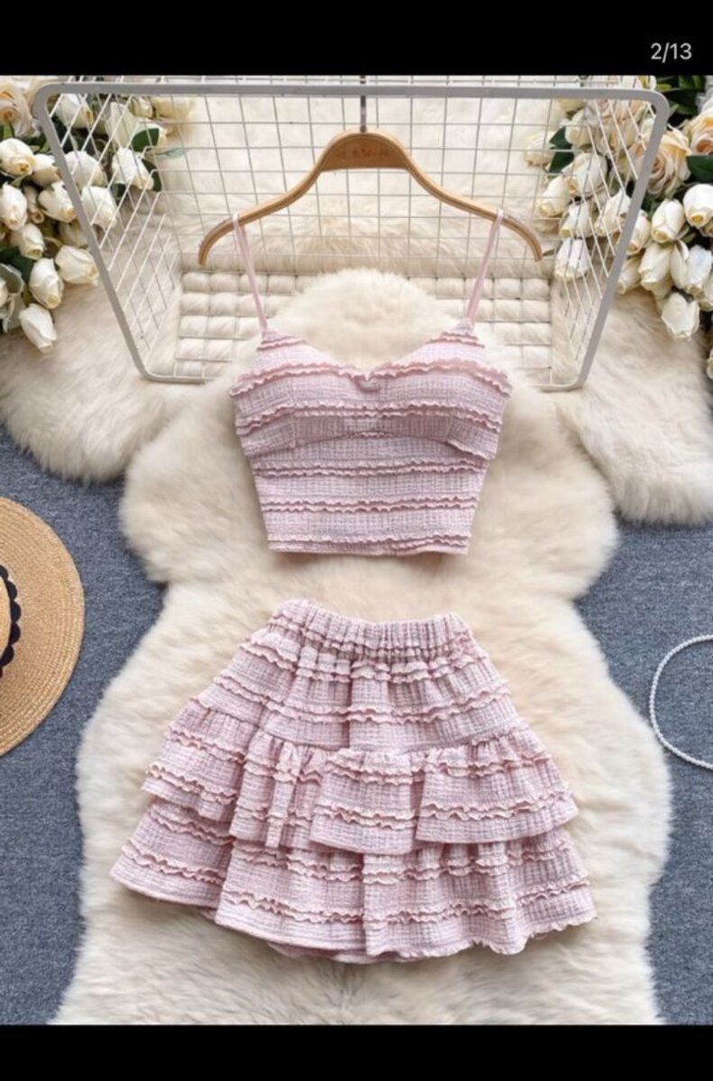 Ensemble Jupe Crop Top Femme