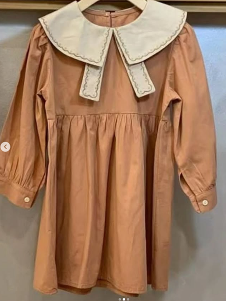 Светло коричневое платье для девочек 3-12