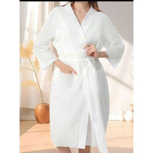 Peignoir de bain blanc unisexe