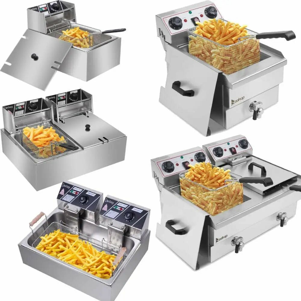 Stainless Steel Electric Countertop Fat Deep Fryer 12L