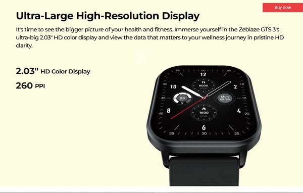 Zeblaze GTS 3 waterproof Smartwatch