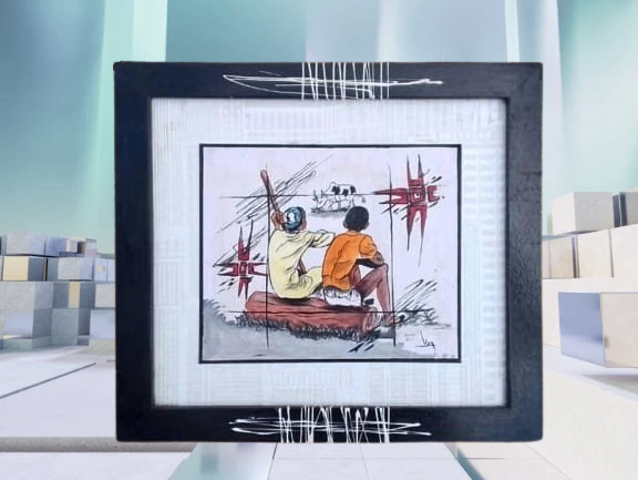 Tableau encadré artisanal