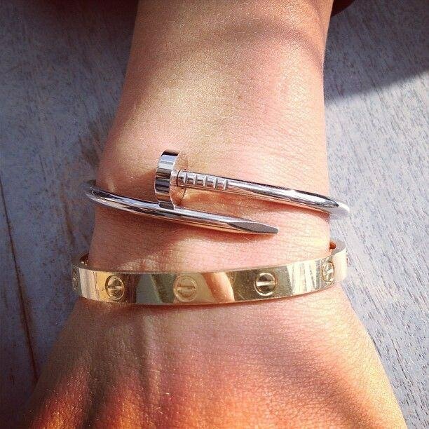 Duo de bracelet clou et cartier