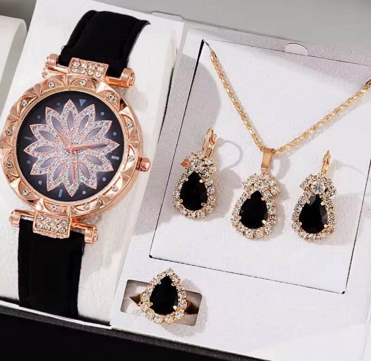 Ensemble Montre et Bijoux Luxe