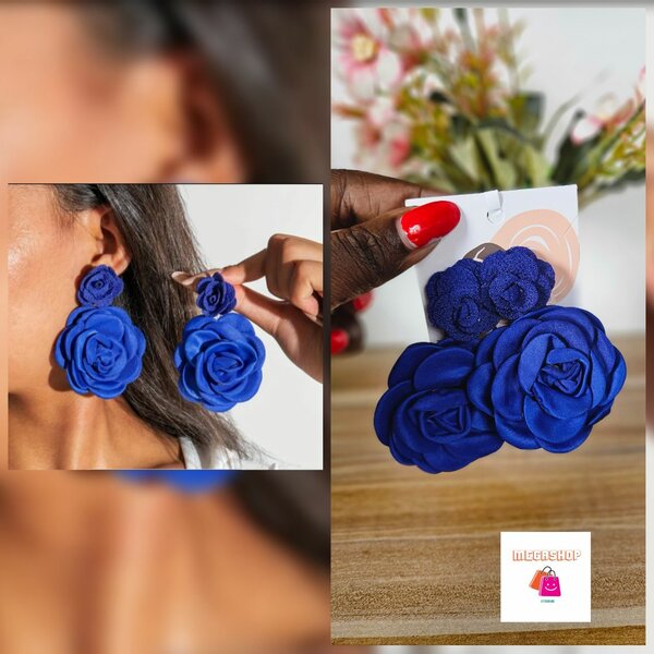 Boucles d'oreilles fleuries élégantes