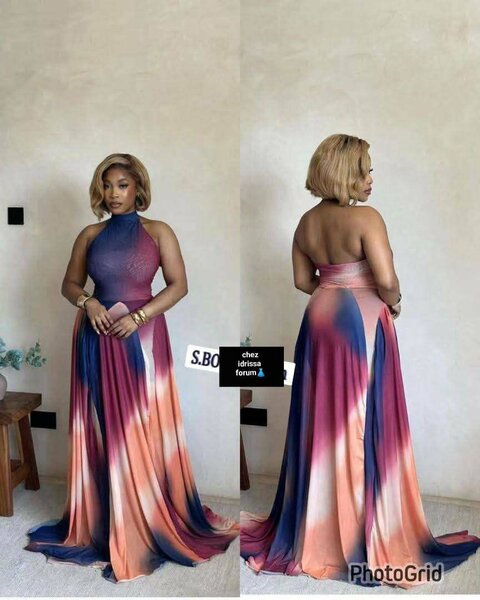 Robe longue dégradée élégante