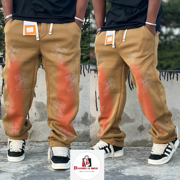 Pantalons streetwear chaud style croix
