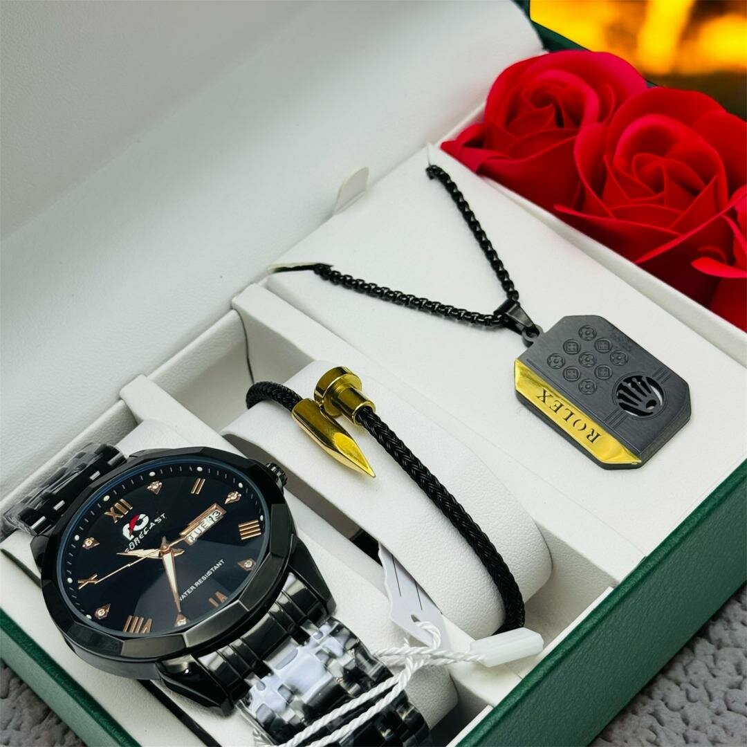 Ensemble montre et accessoires pour homme