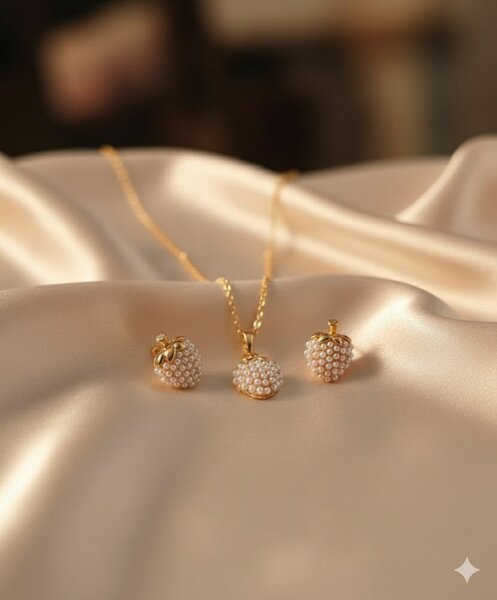 Collier et Boucles Perlées Élégants