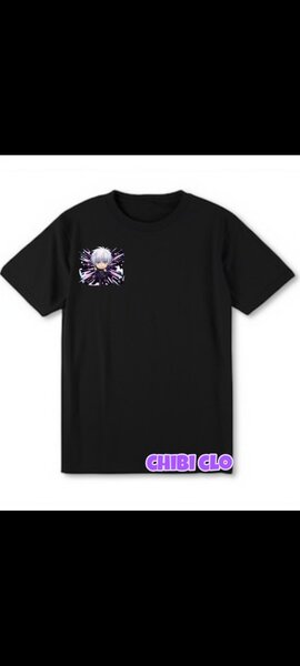 Tee shirt chibi closets x gojo noir