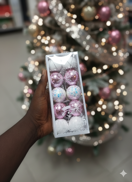 Boules de Noël scintillantes