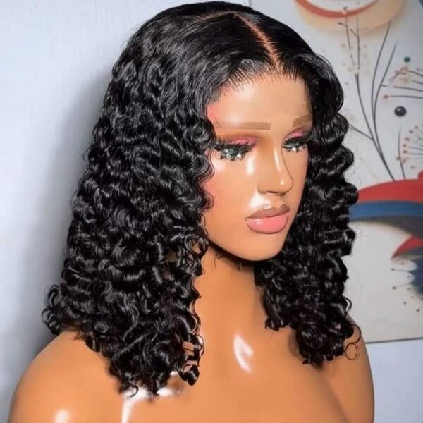 Perruque bouclée longue naturelle