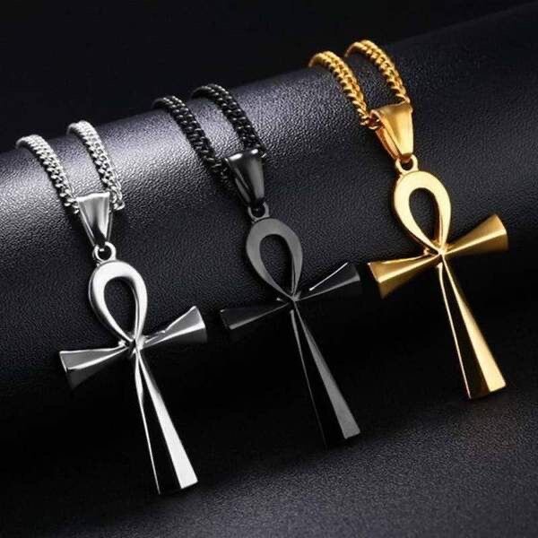 Collier Pendentif Ankh Doré