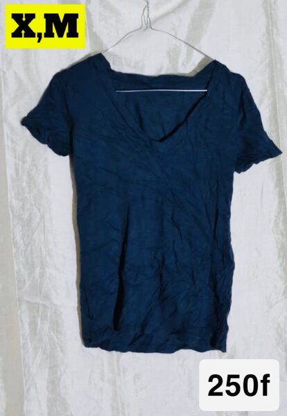 T-shirt bleu décontracté