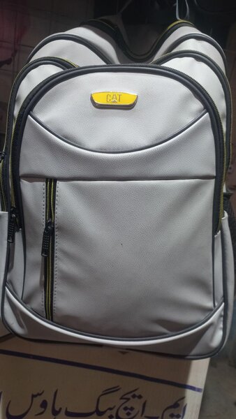 Grey school bag
