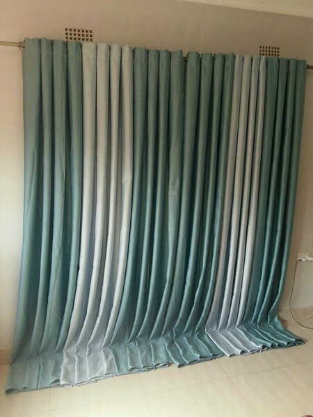 2 drops of curtains blue and light blue