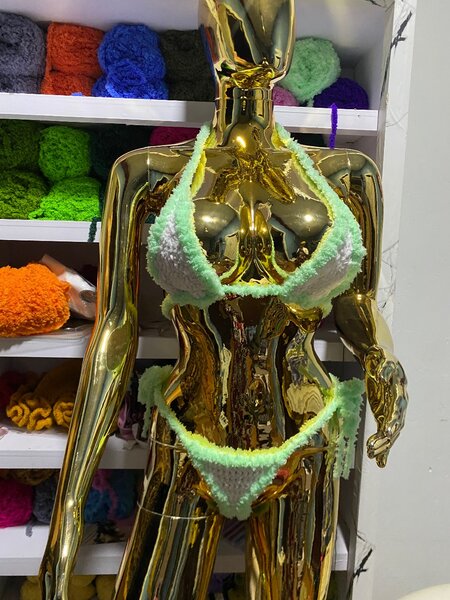 Crochet 3 piece bikini with cover up