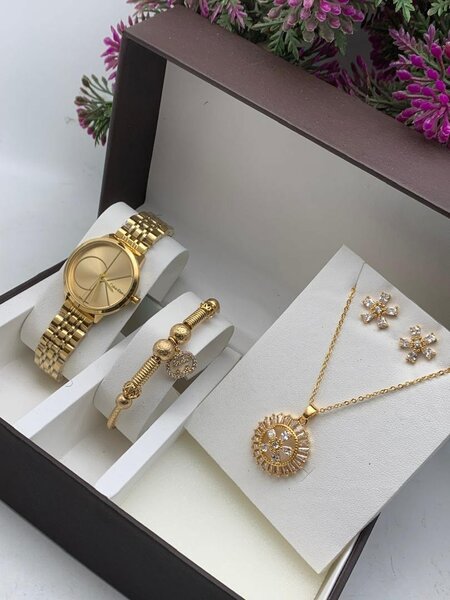 Necklace, watch and bangle set