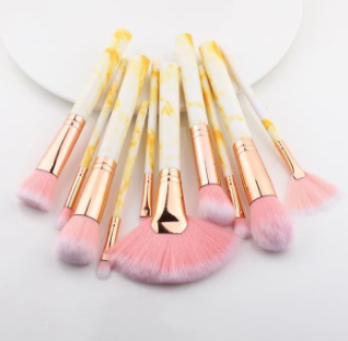 10Pcs Classic Marble Makeup Brush Set Professional Face Eye Makeup Brushes Women Makeup Accessories