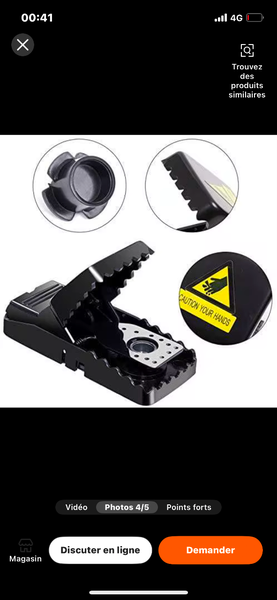 Piège à souris en plastique