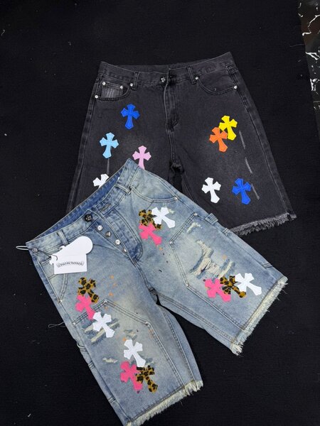 Shorts en denim avec patches