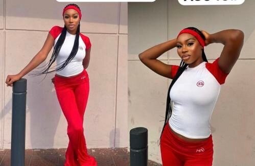 Ensemble survêtement et haut blanc