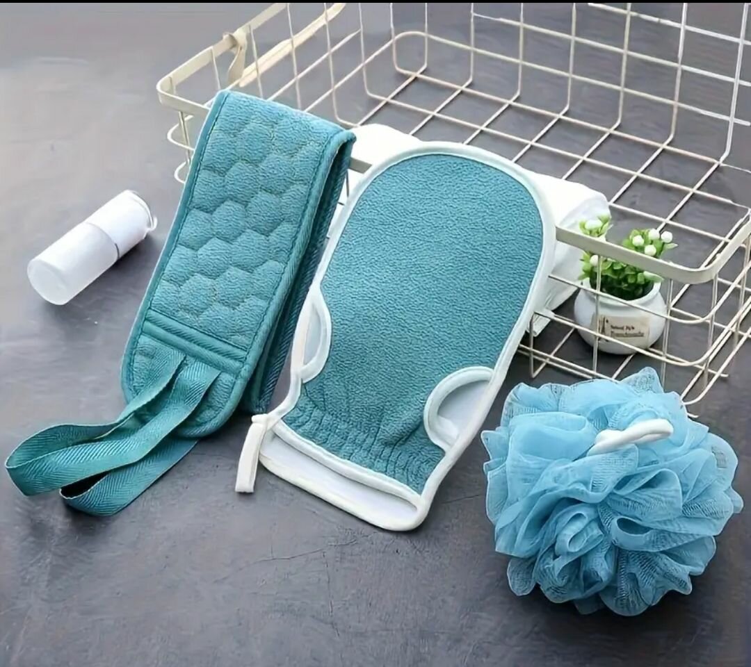 Ensemble de gommage de bain en maille