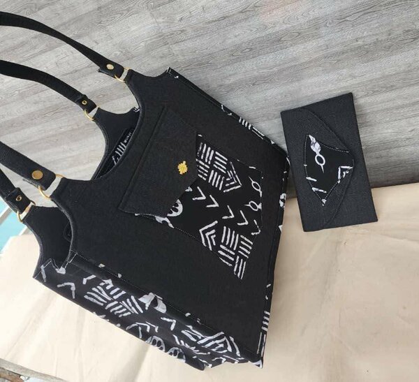 Sac cabas en tissu africain