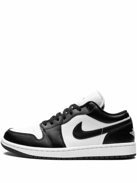 Sneakers en cuir noir et blanc