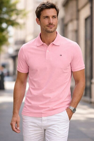 Polo homme rose pour été