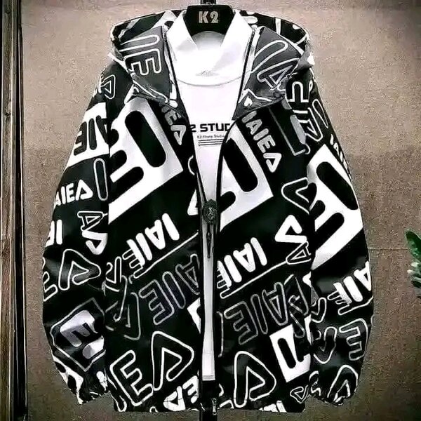 Veste à Capuche Imprimée Homme