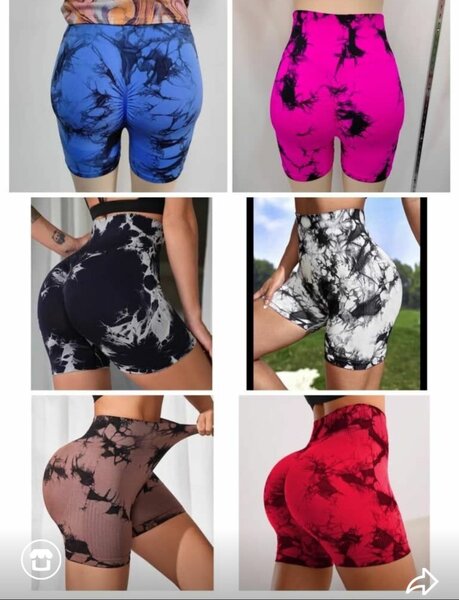 Shorts de sport taille haute colorés