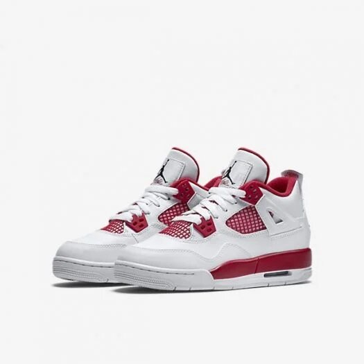 Baskets blanches et rouges homme