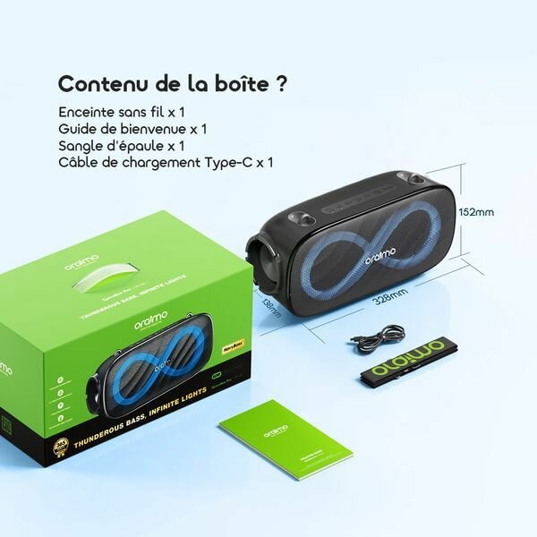 Enceinte Bluetooth Oraimo 80W