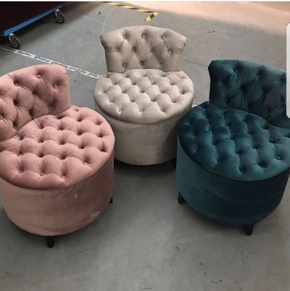 Fauteuil en velours élégant
