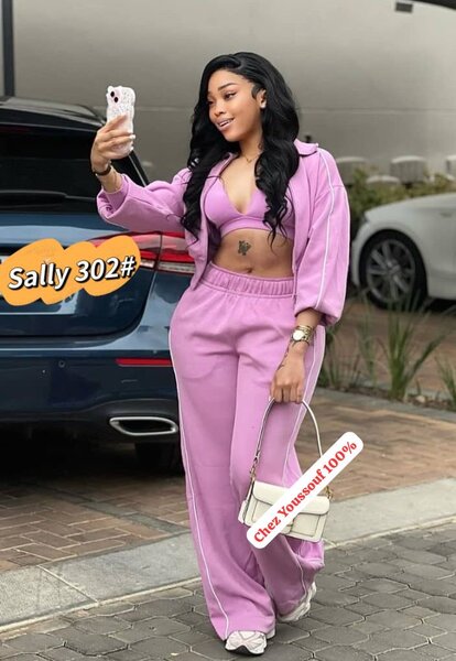 Combinaison survêtement femme luxe rose