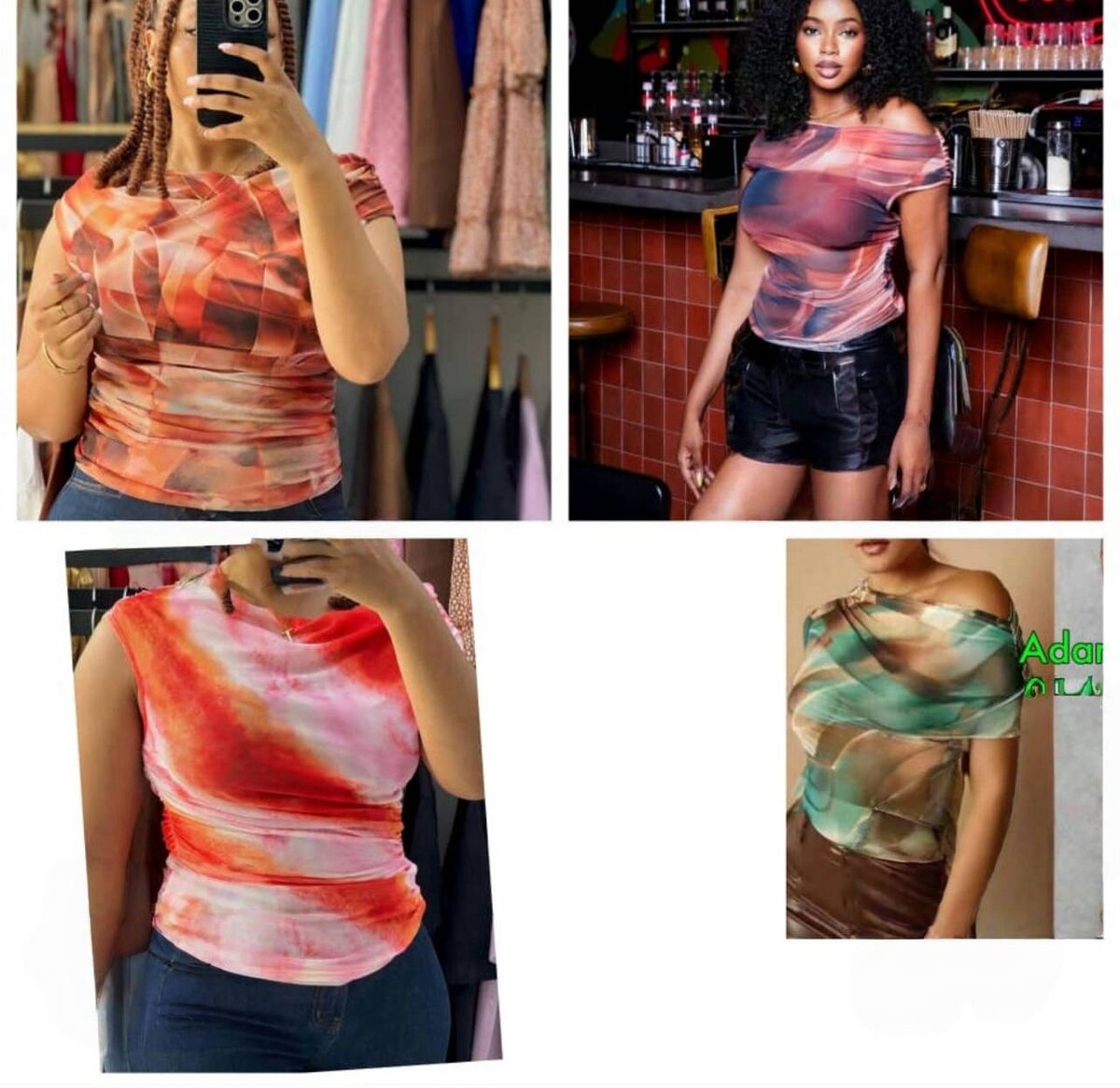 Top en maille imprimée femme