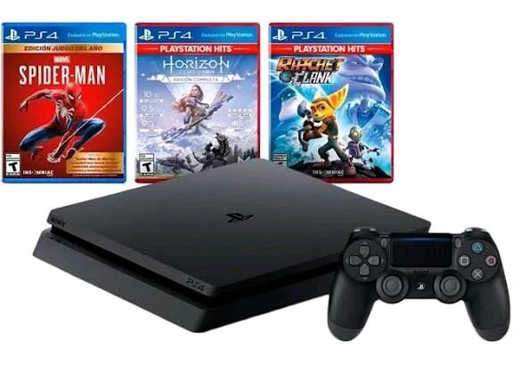 Console PS4 Slim 1To + Manette + 3 Jeux