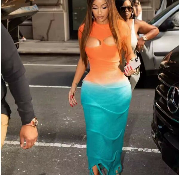 Robe Longue Colorée Élégante