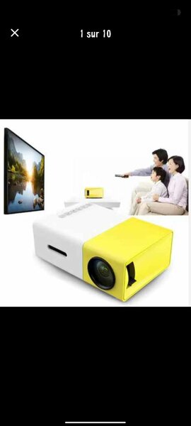 Mini projecteur LED jaune