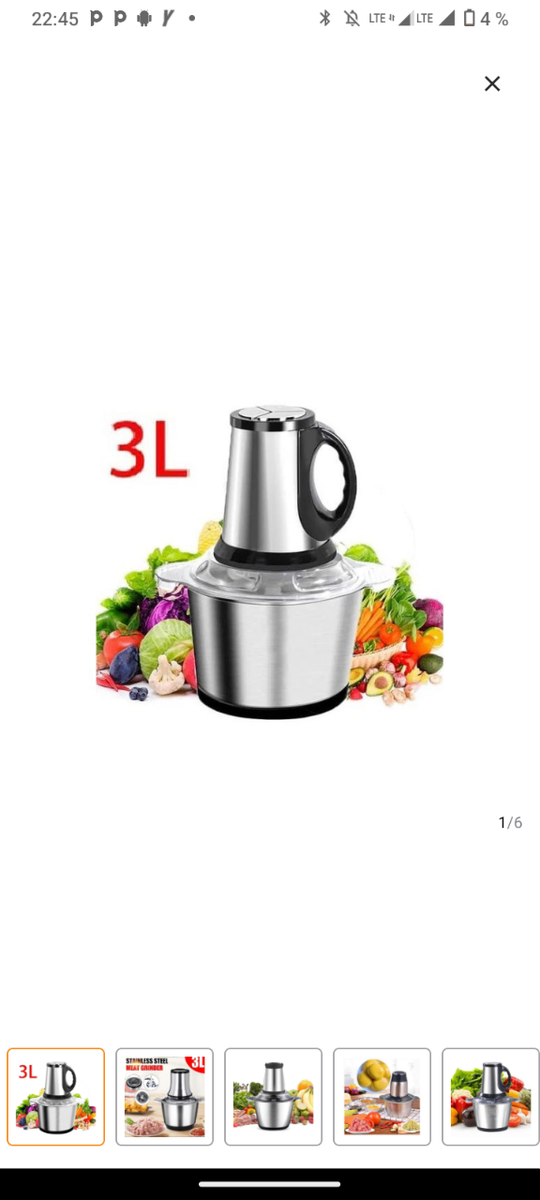 Mixeur électrique 3L acier