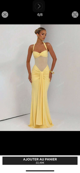 Robe shein jaune élégante