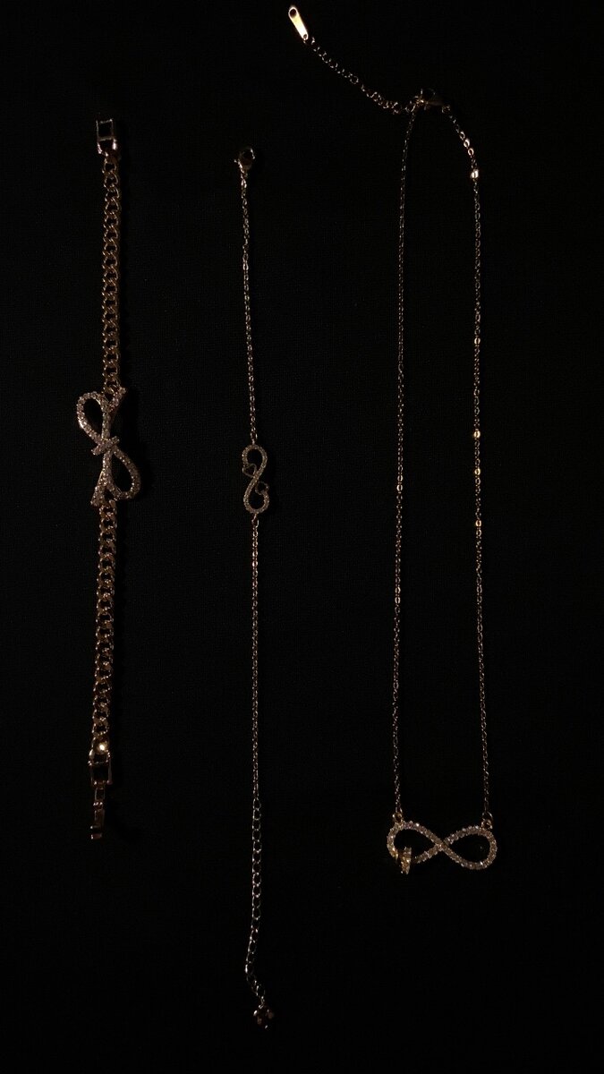 bracelets and necklace