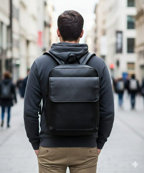 Sac à dos noir en Cuir