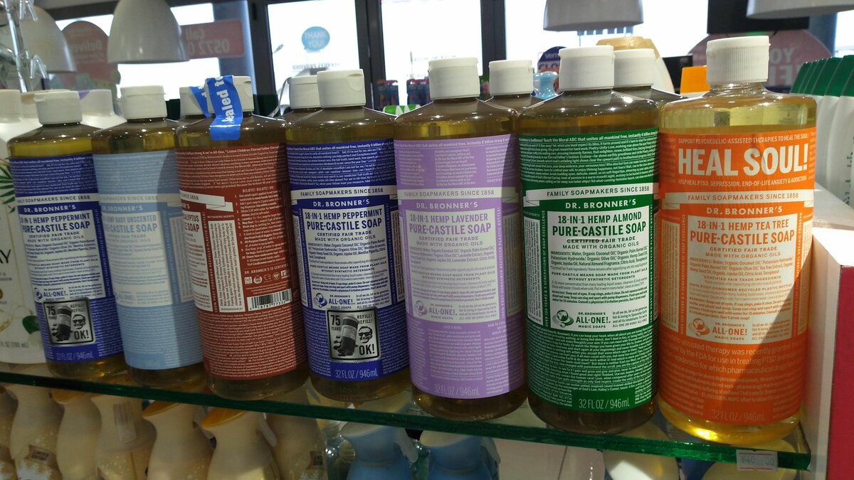 Dr. Bronner's castle soap