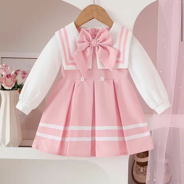 Robe rose bébé élégante 2-3ans
